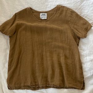 FLAX by JEANNE Engelhart, linen short sleeve shirt